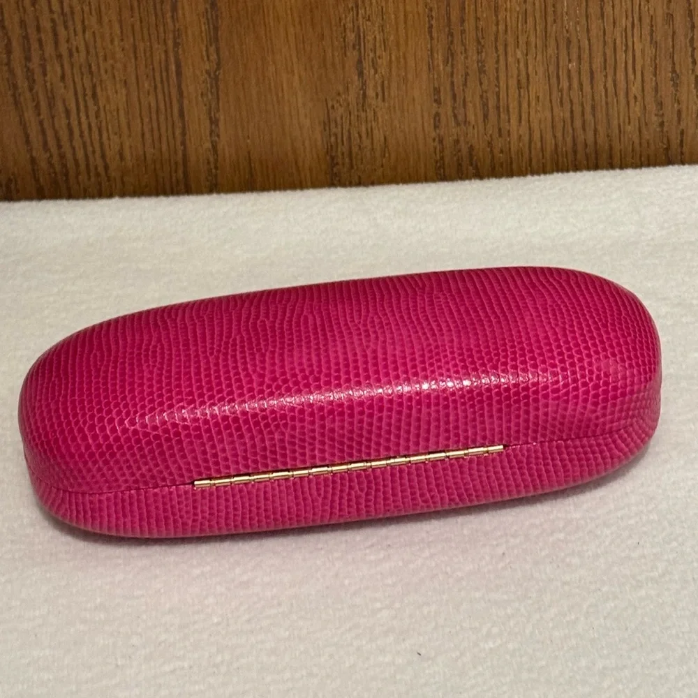Lilly Pulitzer Pink Print Design Glasses Eyeglasses Sunglasses Case Hard Shell